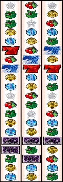 パチスロ HEY！鏡(ヘイ！かがみ) スロット新台 リール配列